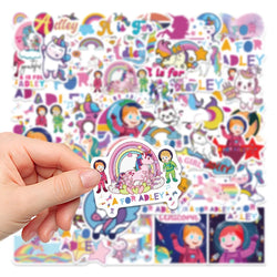 10/30/50PCS Cartoon Game Unicorn A for Adley Stickers DIY Phone Laptop Luggage Skateboard Graffiti Decals Fun for Kid Toy (ONLINE ORDER ONLY)