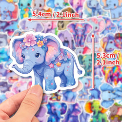 Elephant Family Cartoon Stickers for Phone Laptop Luggage Skateboard Kids Gift (ONLINE ORDER ONLY)