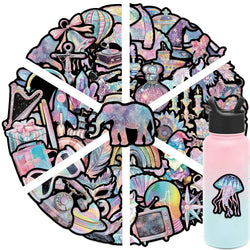 60PCS Colorful Shoes Shells Schoolbags Aesthetics Sticker Waterproof Cartoon Sticker For Desk Refrigerator Computer Phone (Online Order Only)