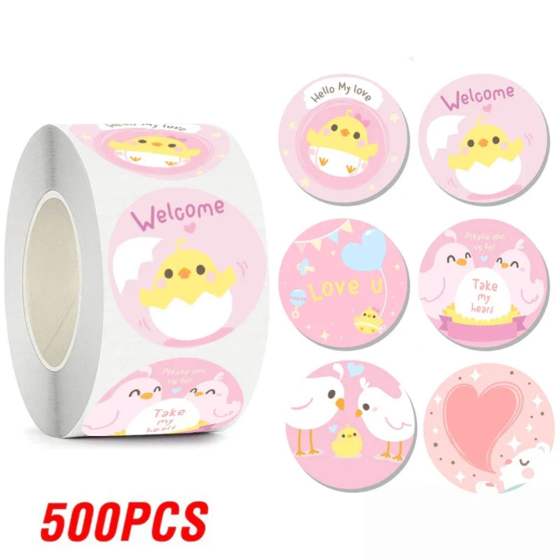 100-500pcs Cartoon Animal Reward Stickers for Kids Cute Gift Decor Stickers Labels School Encourage Children Stationery Stickers (Online Order Only)