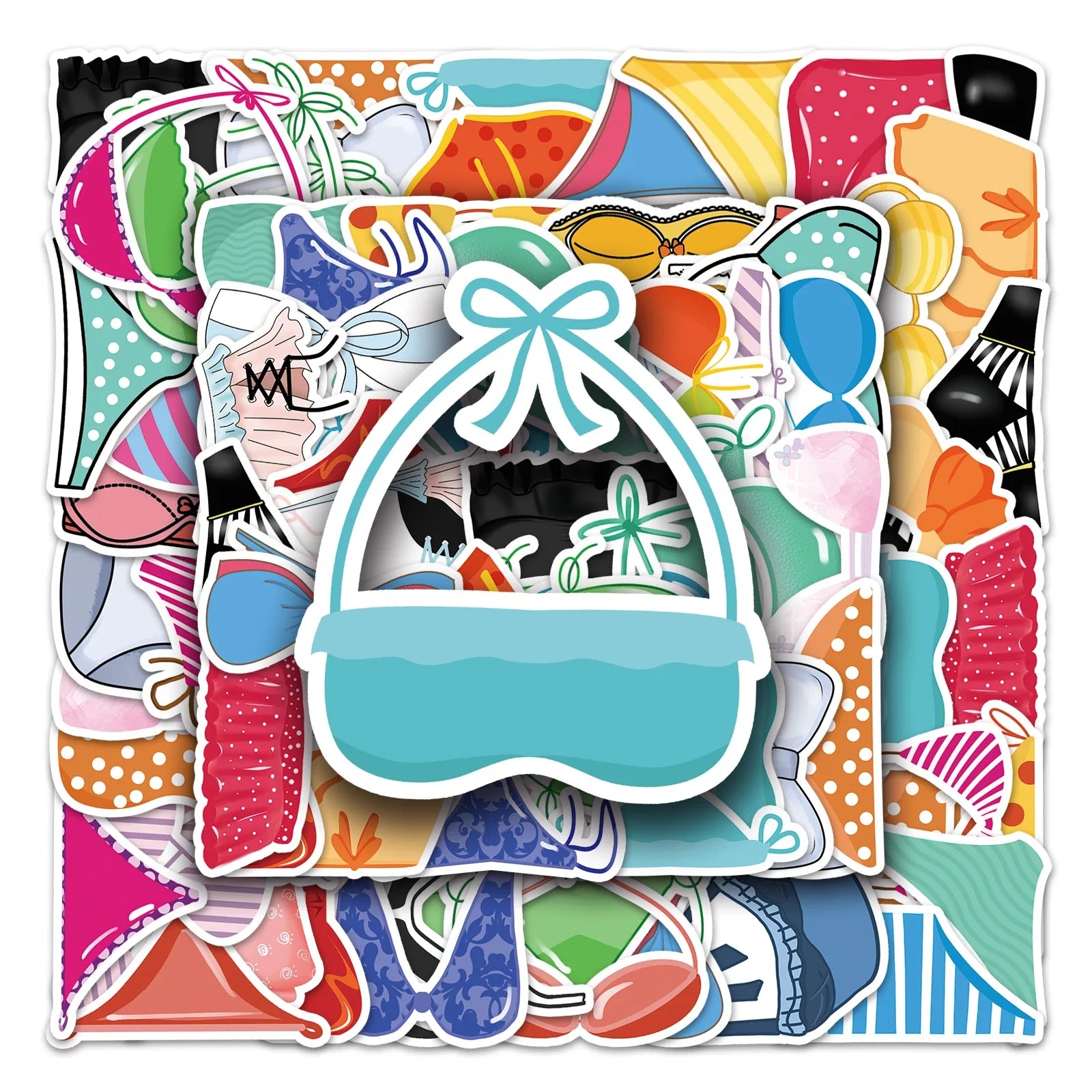 50Pcs Cute Cartoon Waterproof Vinyl Stickers for Skateboard Snowboard (Online Order Only)