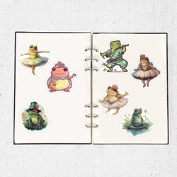 50pcs Psychedelic Frog Stickers For Guitar Laptop Helmet Scrapbook Suitcase Stationery Phone Vintage Sticker Craft Supplies (ONLINE ORDER ONLY)