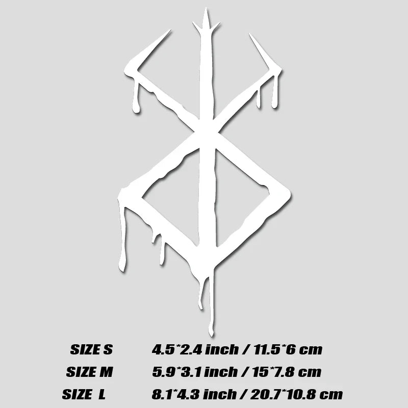 Guts's Brand decal,Berserk decal ,creative&cool stickers for Anime fans&lover,high quality for car trucks motorcycles &laptops! (ONLINE ORDER ONLY)