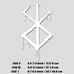 Guts's Brand decal,Berserk decal ,creative&cool stickers for Anime fans&lover,high quality for car trucks motorcycles &laptops! (ONLINE ORDER ONLY)