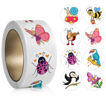 100-500pcs Cartoon Cute Sticker Children Reward Encouragement Sticker Birthday/holiday Party Gift Packaging Sealing Decor Lables (Online Order Only)