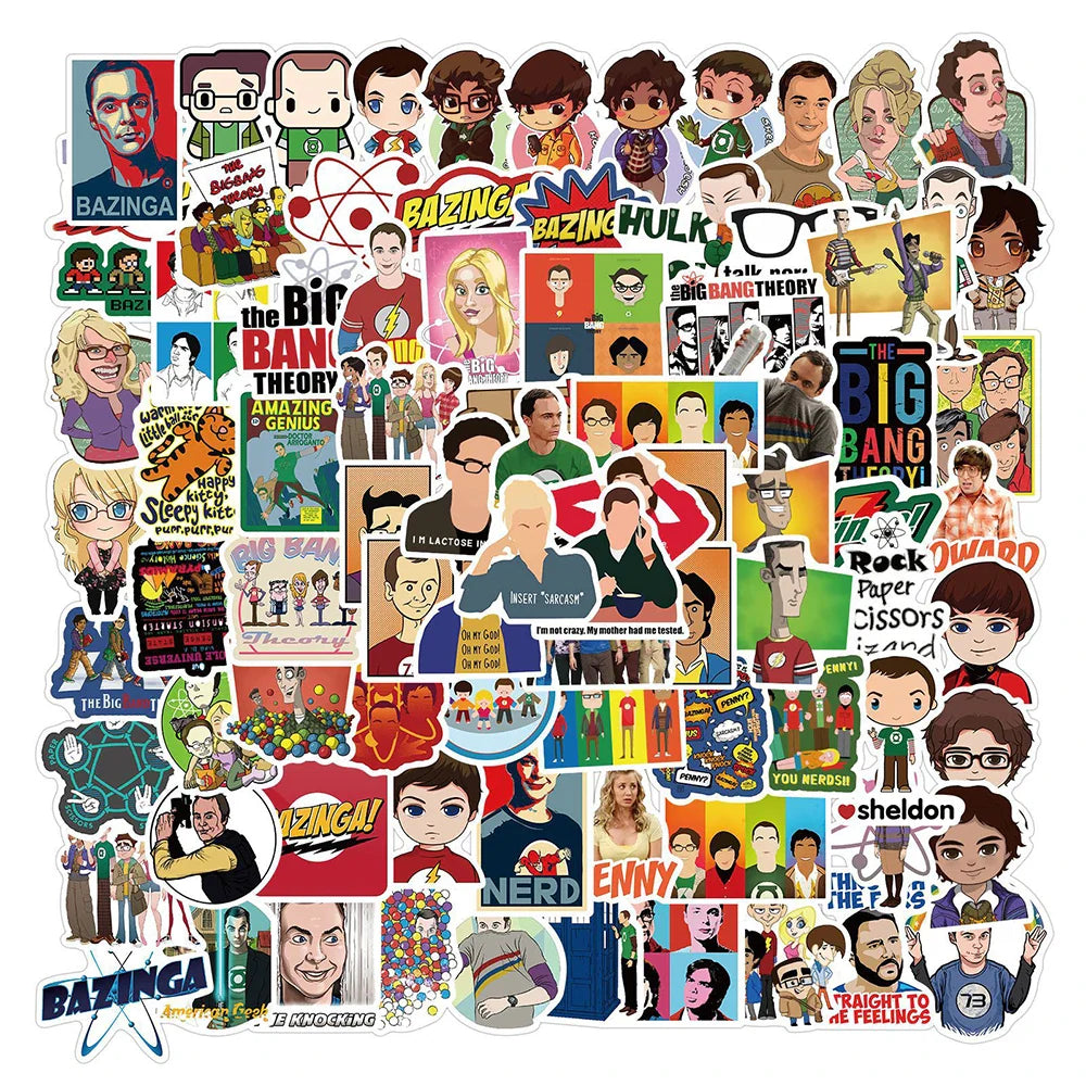 TBBT Stickers Pack for Car, Guitar, Skateboard, Laptop, Phone, Luggage, Bike, Kids (ONLINE ORDER ONLY)