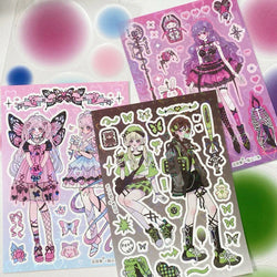 Cute Butterfly Fairy Series Sticker Girl Scrapbooking Hand Account Stickers Korean ins Idol Card DIY Deco Material Stationery (ONLINE ORDER ONLY)