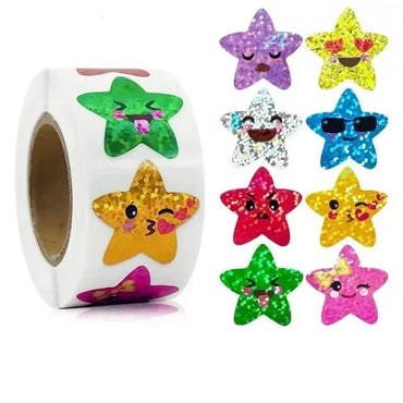 500pcs/1lot Glitter Star Stickers for Kids School Teacher Reward Sticker Party Decor Small Business Label Scrapbooking Stickers (ONLINE ORDER ONLY)