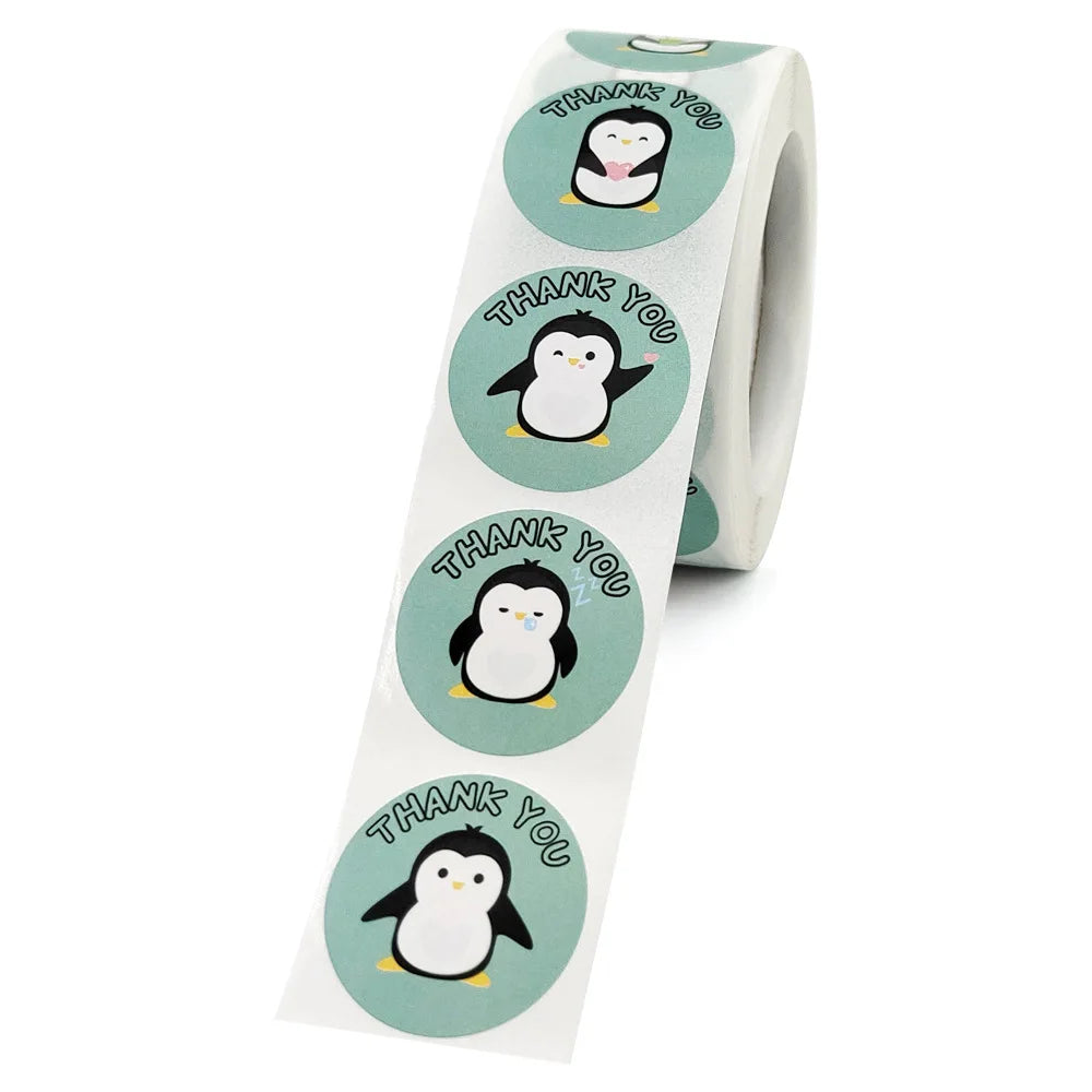 100-500pcs Cute Cartoon Penguin Stickers Children's bonus stickers encourage scrapbooking decorative stationery stickers (Online Order Only)