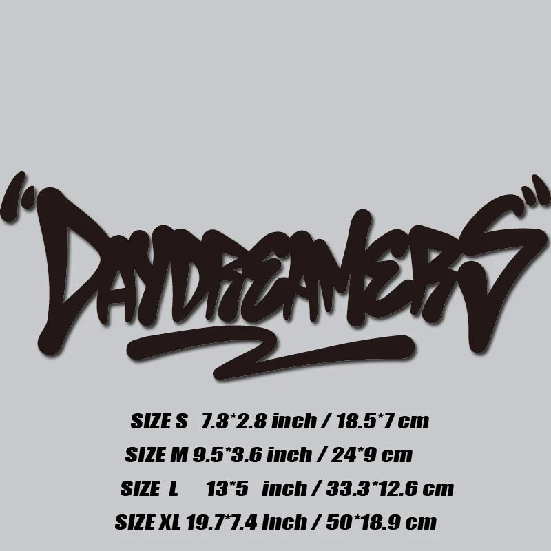 "DAY DREAMERS"DECAL,creative&fashion text for you good look car,high quality for car trucks motorcycles &laptops (ONLINE ORDER ONLY)