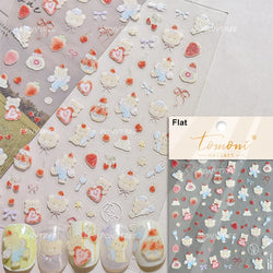 Fruits Apple Strawberry Animals Bear Dog Party Dream Flower Bone Rain Self Adhesive Nail Art Decoration Sticker Manicure Decals (Online Order Only)