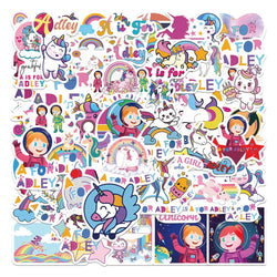 10/30/50PCS Cartoon Game Unicorn A for Adley Stickers DIY Phone Laptop Luggage Skateboard Graffiti Decals Fun for Kid Toy (ONLINE ORDER ONLY)