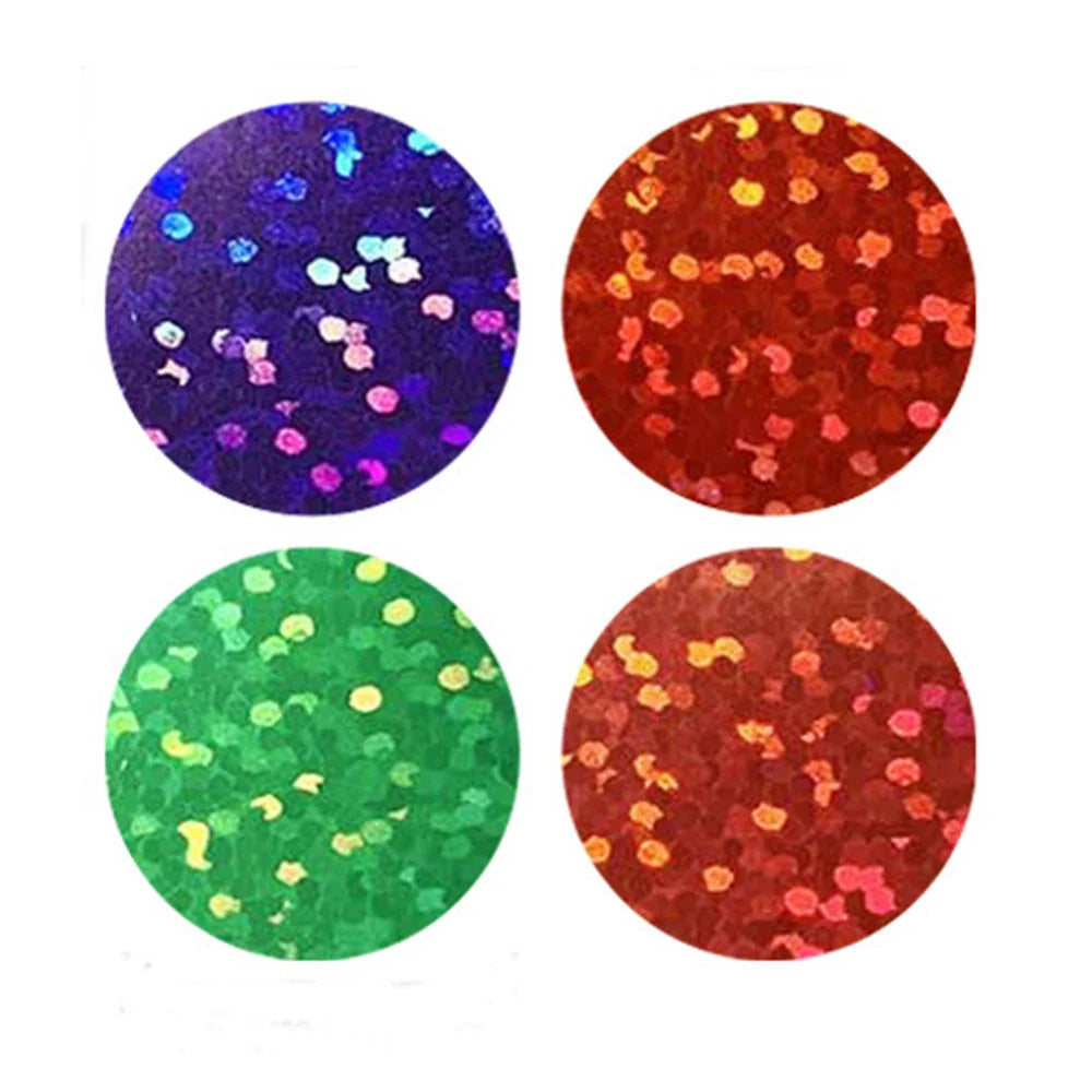 100-500pcs Holographic Color Round Stickers Wedding Gift Seal Labels Decor Stickers Kids Reward Foil Star Stationery Stickers (ONLINE ORDER ONLY)