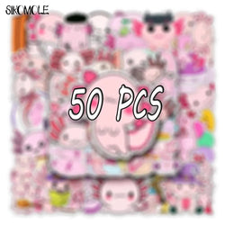Axolotl Stickers Pack: Cute Animal Decals for Water Bottle, Laptop, Fridge, Scrapbook (Online Order Only)