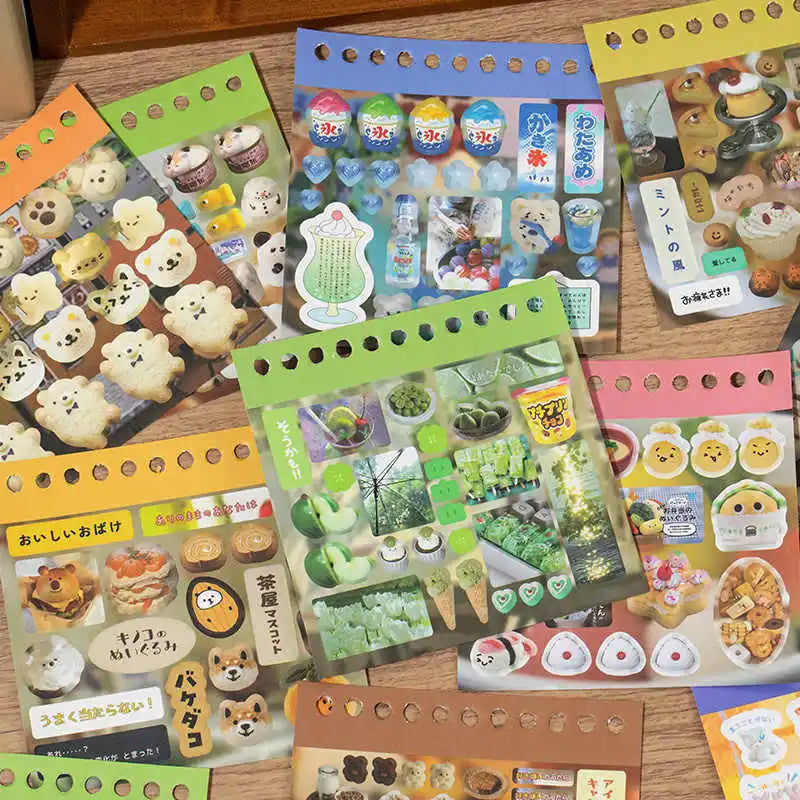 48 sheets Japanese Retro Y2K Decorative Stickers Phone Case Laptop Kpop Photocard Scrapbooking Sticker Book Kids Gift Stationery (ONLINE ORDER ONLY)