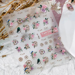 Steam Punk Butterfly Gear Green Star Gold Stamping Self Adhesive Nail Art Decoration Stickers Illusion Polarized Manicure Decals (ONLINE ORDER ONLY)