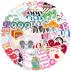 999 Angel Number Stickers Waterproof Decal Set for Laptop, Motorcycle, Luggage, Snowboard, Fridge, Phone, Car (ONLINE ORDER ONLY)
