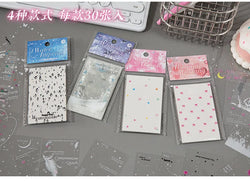 30pcs/pack Korean PET Transparent Sealing Decorative Stickers Cute Sticker for Idol Card Collage Material Journal DIY Decoration (ONLINE ORDER ONLY)