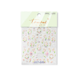 Lily of The Valley Star Spring Flower Bowknot Butterfly Water Bubbles Self Adhesive Nail Art Stickers Rhinestone Manicure Decals (ONLINE ORDER ONLY)