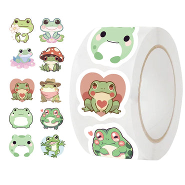 100-500pcs Frog Animals Reward Stickers School Students Cute Cartoon Encouragement Sticker Scrapbooking DIY Gift Decoration (ONLINE ORDER ONLY)