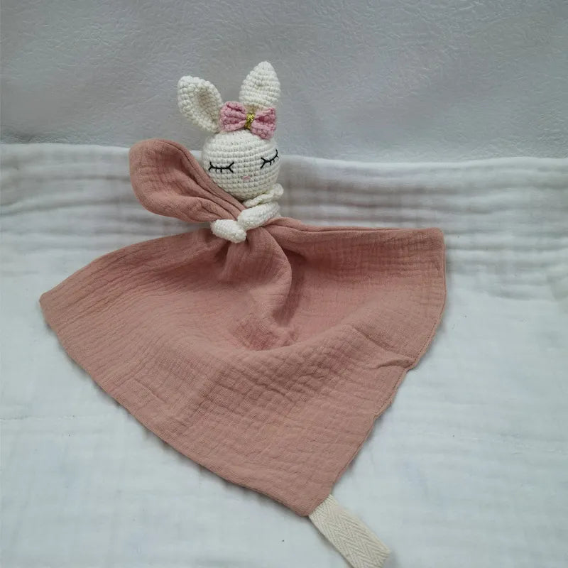 Baby Bib with Sleeping Animals Rattle (ONLINE ORDER ONLY)