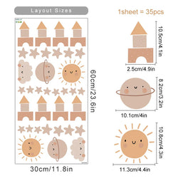 Cute Sun Rainbow Cloud Wall Decals Nursery Vinyl Kids Room Decor (Online Order Only)