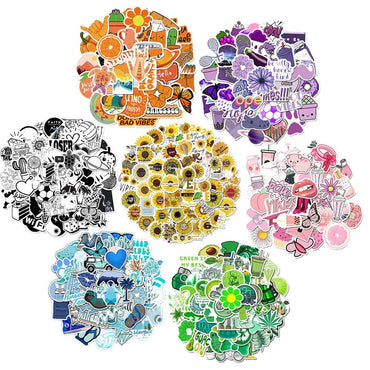 350PCS Kawaii Cartoon Stickers for Laptop, Luggage, Guitar, Helmet, Cup, Phone - Waterproof Decor Decals (ONLINE ORDER ONLY)