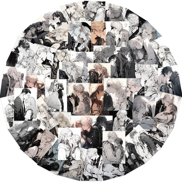 50PCS Romantic Couple Kiss Stickers Waterproof Decals for Phone, Luggage, Laptop (ONLINE ORDER ONLY)