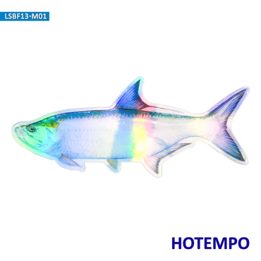 20cm Laser Big Size Sea Fish Go Fishing Style Salmon Stickers for Fisherman Boat Glass Luggage Motorcycle Car Waterproof Sticker (Online Order Only)