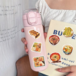30Pcs Japanese Gourmet Food Stickers for Laptop Scrapbook Waterproof Cartoon Graffiti Decals Cute Sticker Toys Decor (Online Order Only)