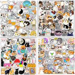 50pcs Cute Animal Cats Dog Water Proof Stickers Cartoon Decals DIY Diary Suitcase Scrapbook Phone Laptop Bike Kids Toy Sticker (ONLINE ORDER ONLY)