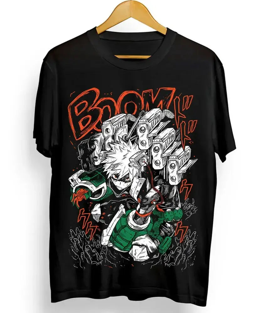Bakugou T-Shirt: Deku Rivalry Oversized Black Tee (ONLINE ORDER ONLY)