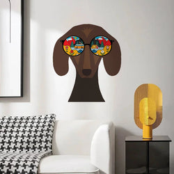 Cute Dog Glasses Wall Sticker Vinyl Art Decor for Kids Room (Online Order Only)