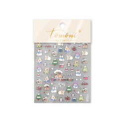 Cat House Snow Tree Window Fish Star Shiny Snowman Duck 5D Self Adhesive Nail Art Stickers Hat Apple Rhinestone Manicure Decals (ONLINE ORDER ONLY)