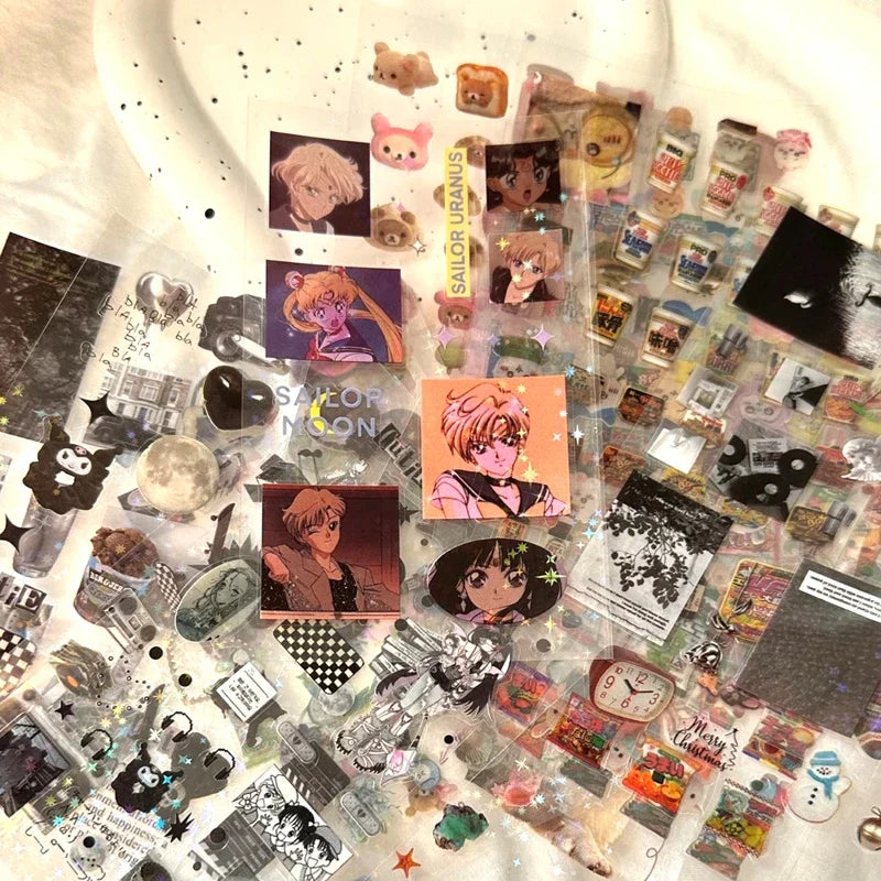 20pcs/set Cute Y2k Glitter Laser Sticker for Phone Camera Luggage Journal Sticker Kawaii Decoration Sticker Gift (ONLINE ORDER ONLY)
