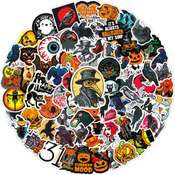 100Pcs Pumpkin head skateboard fashion Hallowmas Stickers For Suitcase Skateboard Laptop Phone Car Styling DIY Decal waterproof (Online Order Only)