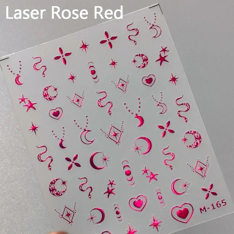 Dreamy Moon Star Cloud Butterfly Starrylight Rhinestone 5D Soft Embossed Relief Nail Art Sticker 3D Decal Decoration Manicure (ONLINE ORDER ONLY)
