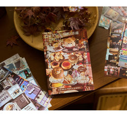 20 Sheets Japanese Retro Dessert Cut Film Sticker Book Y2K Sticker Journal Handbook Scrapbooking Kawaii Decoration Sticker Gift (ONLINE ORDER ONLY)