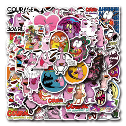 Courage the Cowardly Dog Stickers - Cartoon Decals for Laptop, Phone, Guitar, Cup, DIY Kids Gift (ONLINE ORDER ONLY)