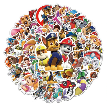 10/30/50PCS Cool Cute PAW Patrol Stickers PVC Decal Decoration Phone Skateboard Luggage Fridge Graffiti Sticker Toy Gift for Kid (ONLINE ORDER ONLY)