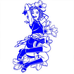 Anime Large Pattern Car Sticker Japanese Anime Cherry Blossom Decoration Window Side Auto Parts Girl Vinyl Decals (ONLINE ORDER ONLY)