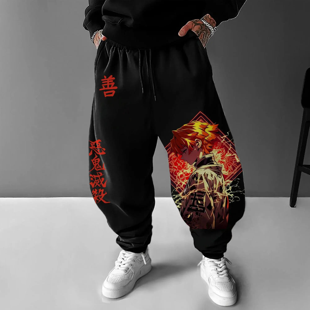 Demon Slayer Anime Men Sweatpants Y2K Streetwear (ONLINE ORDER ONLY)
