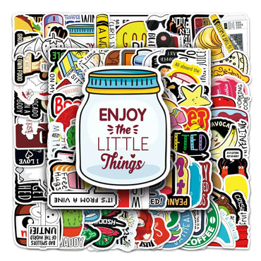 50Pcs Cartoon Waterproof Vinyl Stickers for Skateboard Snowboard (Online Order Only)