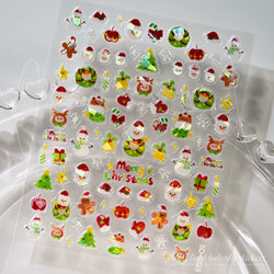 1pc Aurora Butterfly Nail Stickers Pink Butterfly Shell Light Beam Angel Wings Sliders Fairy Light & Lively Translucent Nail Dec (ONLINE ORDER ONLY)