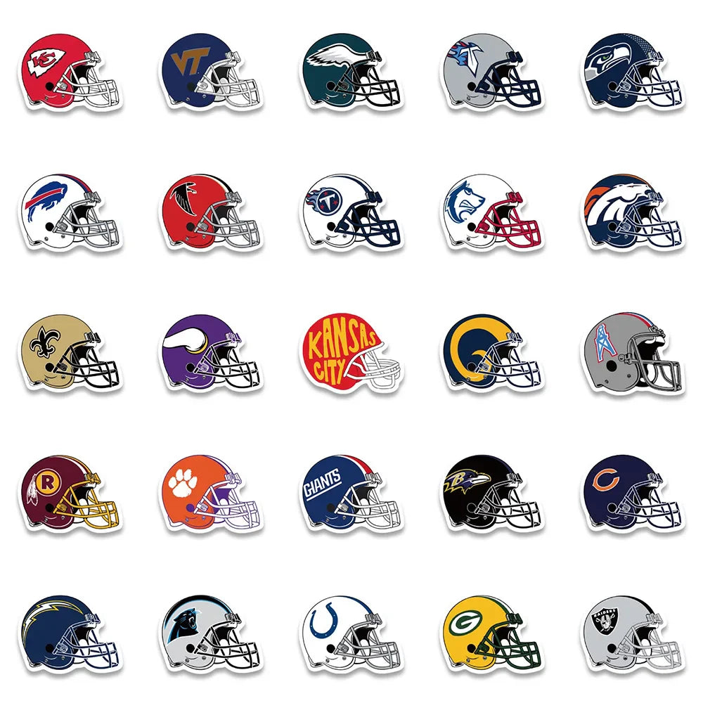 10/30/50PCS Rugby Hat Cartoon Stickers Waterproof notebook Luggage Suitcase Graffiti DIY Sticker kid toy (ONLINE ORDER ONLY)