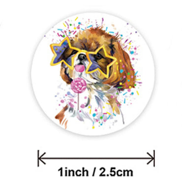 100-500pcs cartoon Animals Stickers for kids classic toys sticker school teacher reward sticker 6 designs pattern Dog CAT (Online Order Only)