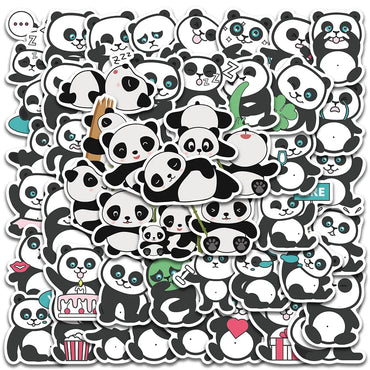 50pcs Cute Cartoon Panda Animals Stickers Kids Toy Vinyl Waterproof Graffiti Guitar Laotop Phone Luggage Sticker Decals (ONLINE ORDER ONLY)