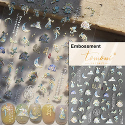 Autumn Fall Sunflower Rabbit Leaves Crane Rose Sun Mountain Hill Produce Good Harvests Cookie Nail Art Sticker Decoration Decals (ONLINE ORDER ONLY)