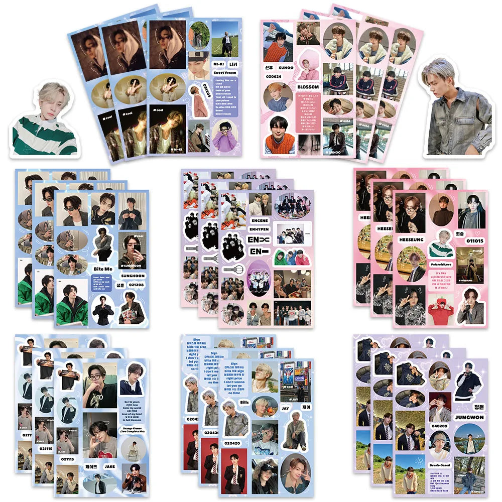 Kpop Boy Band Souvenir Stickers DIY Scrapbook Phone Laptop Decoration (Online Order Only)