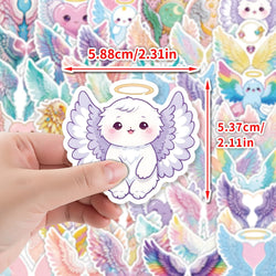 Angel Wings Cartoon Stickers PVC Waterproof Skateboard Notebook Graffiti Toy (ONLINE ORDER ONLY)